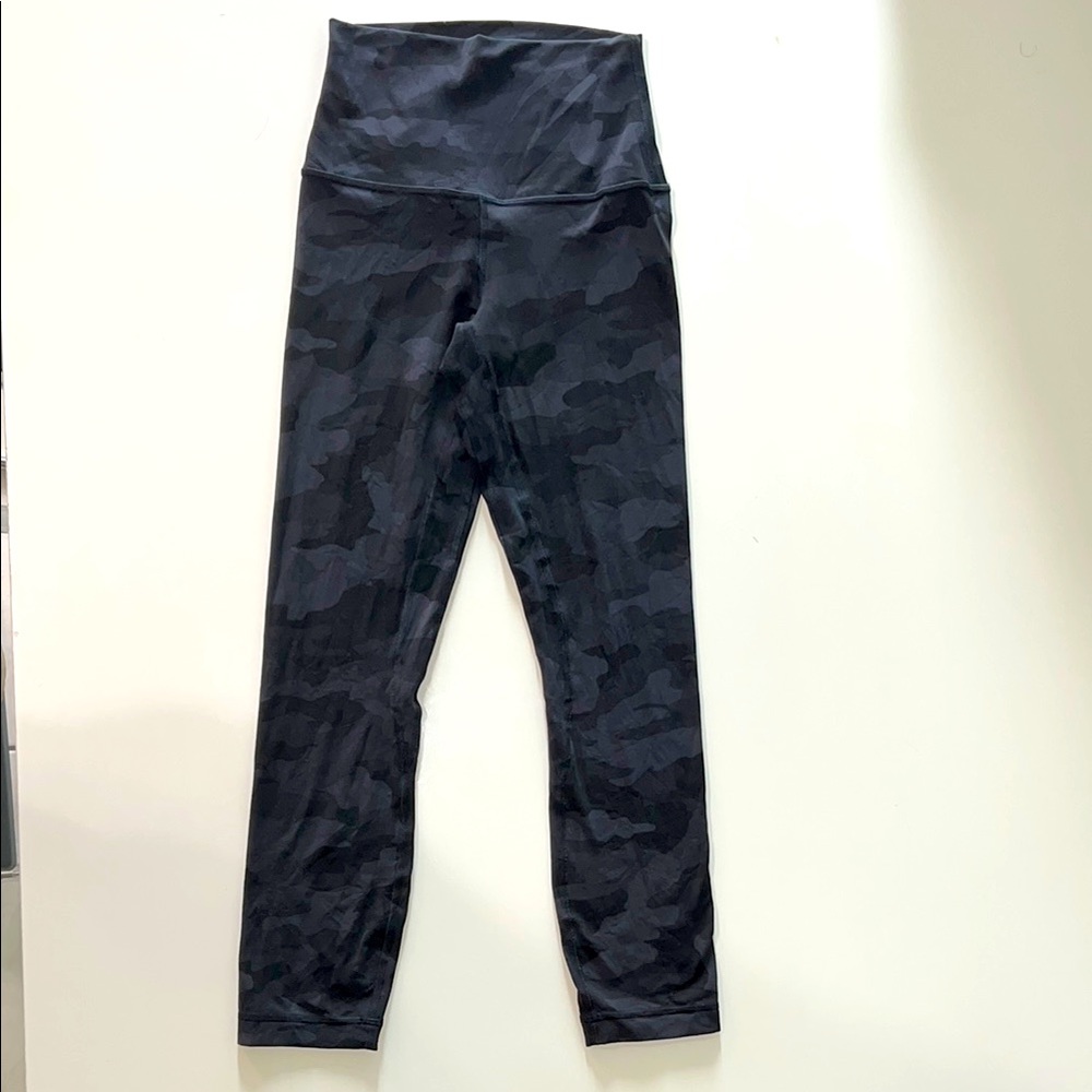 Lululemon Align High-Rise Crop 23", Heritage 365 Camo Deep Coal Multi, Size 2